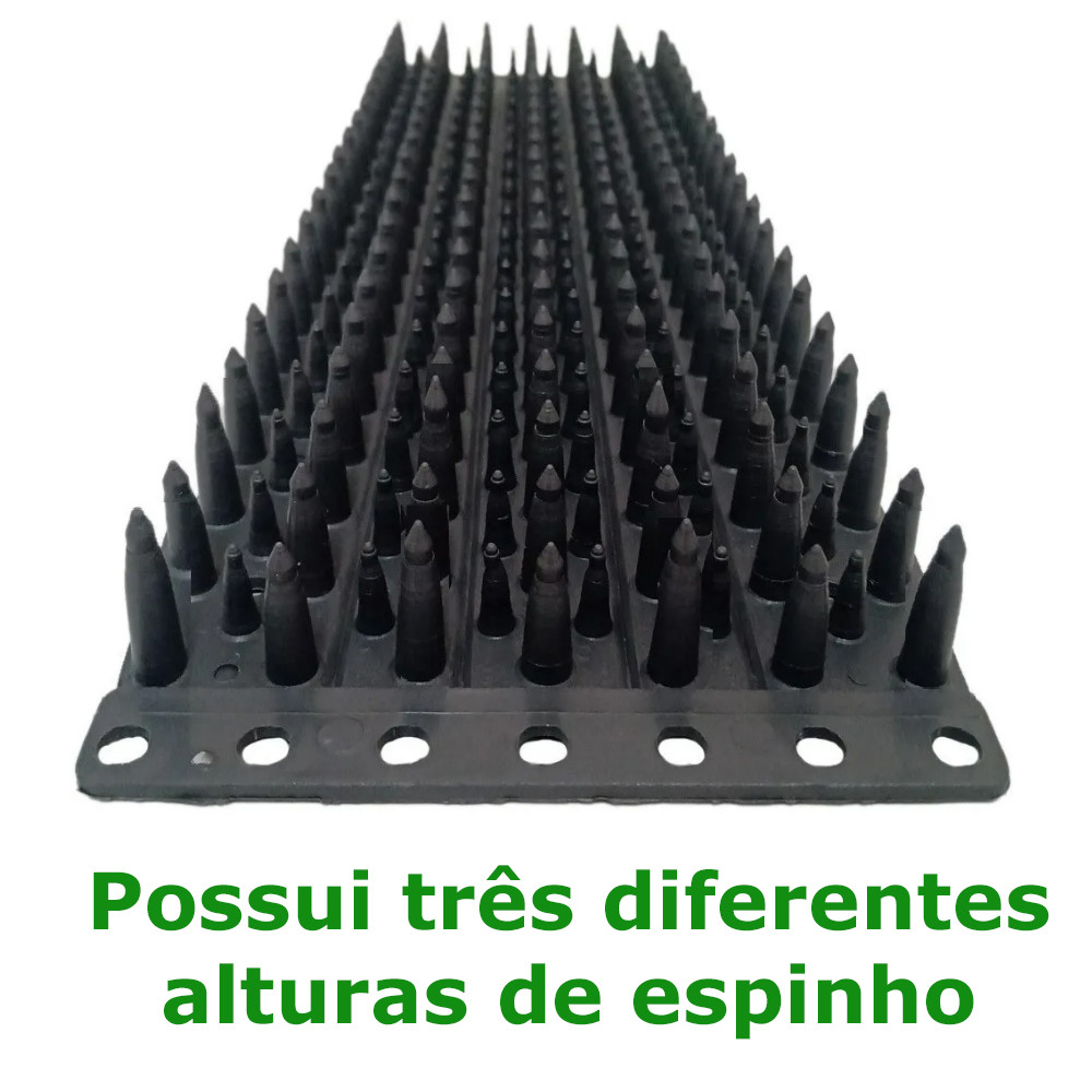 Espícula Espanta Pombos Gatos Inibidor Espinhos Muro Preto | Shopee Brasil