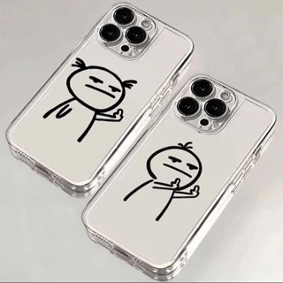 Capa de macia e transparente para iPhone 13 iPhone11 16 15 Pro Max 15 Plus 14 13 12 11Pro 12ProMax Jovem casal Capinha