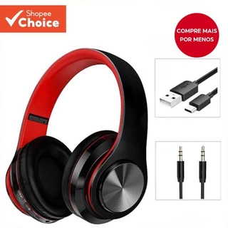 Fone De Ouvido Sem Fio Com Redução De Ruído Bluetooth 5.0 RGB Light LED Super Bass Sobre A Orelha