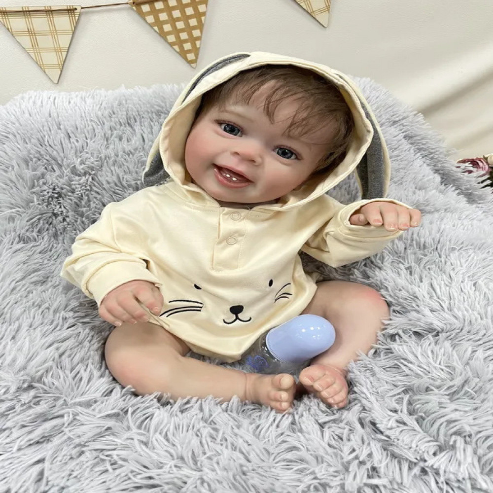 Bebê Reborn Luxo Realista de Silicone Pode Dar Banho Envio Imediato Vestido Rosa