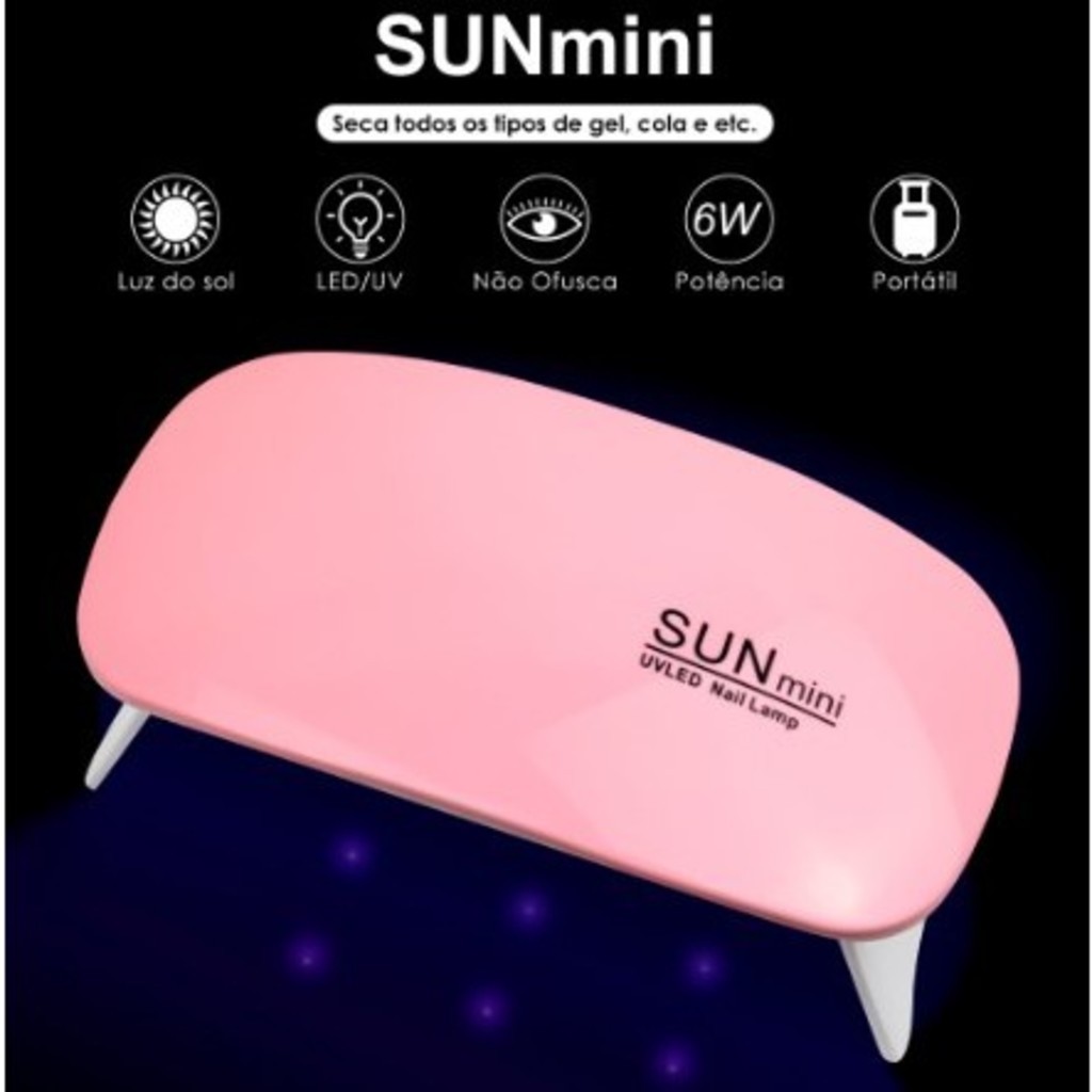 ANA1108 Mini Cabine Sun Mini de Unha Estufa LED para Unhas em Gel ...