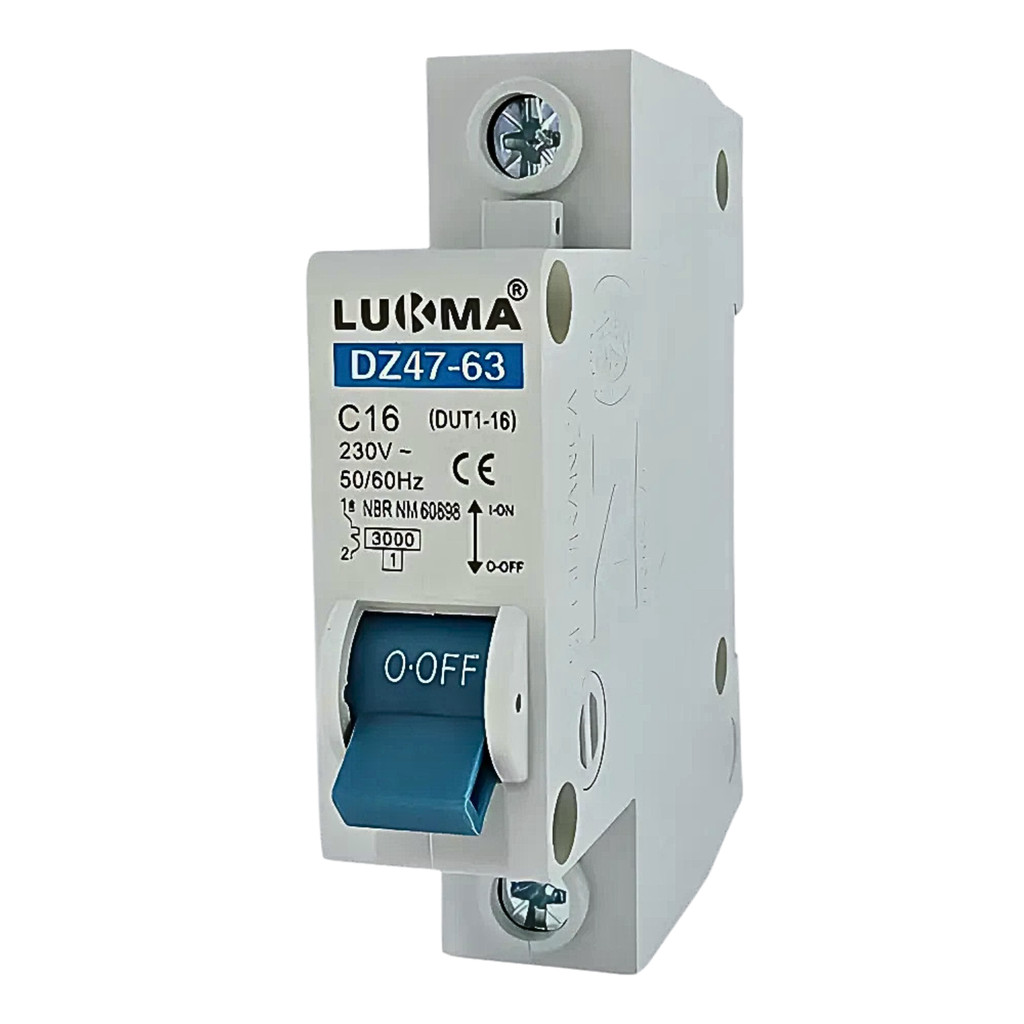 4 x Disjuntor lukma 16A mono din unipolar 220V Curva C 34003 | Shopee ...