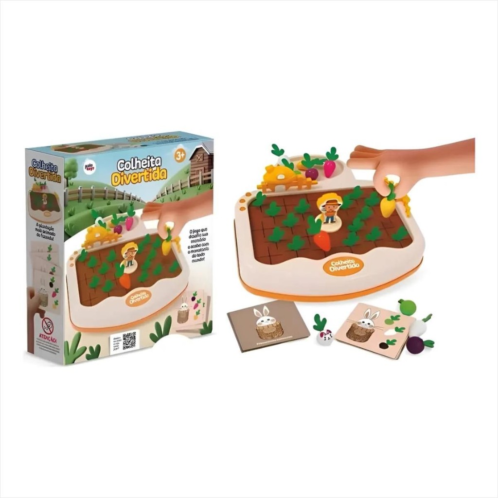 Jogo Colheita Divertida Pakitoys Memória e Diversão Infantil 3+