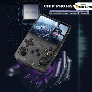 Tela IPS 3.5 polegadas console portátil R36S + de 15000 jogos vídeo game 64g Linux a pronta entrega