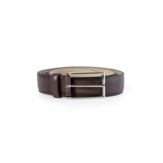 Cinto Masculino de Couro 35mm Chanfrado Cafe 95