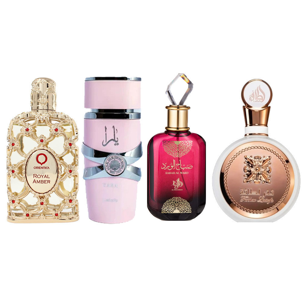 Kit 4 PERFUMES ARABE FEMININO DE QUALIDADE ESSENCIA CONCENTRADA GRIFE ...