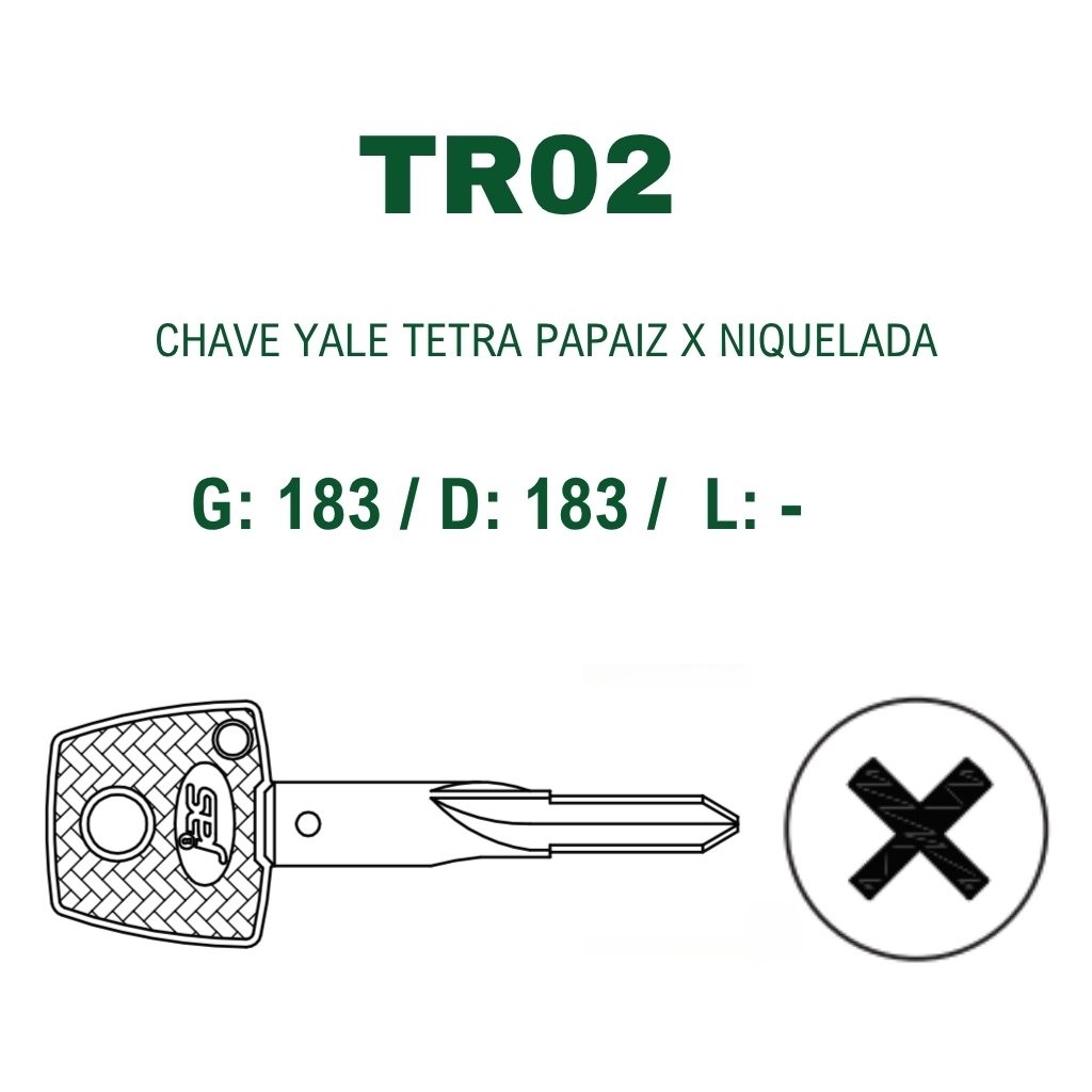 Chave Yale Tetra Papaiz X Niquelada | Shopee Brasil