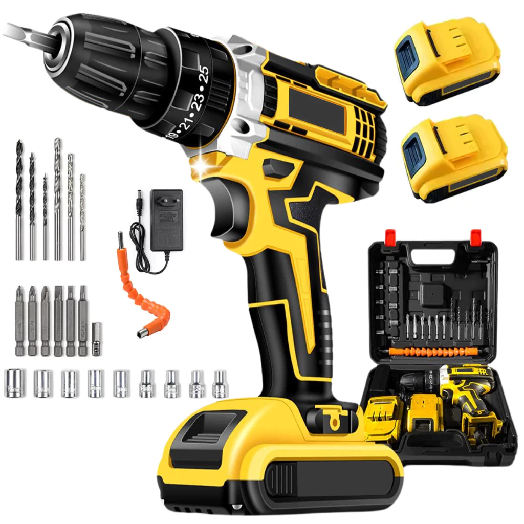 Parafusadeira Furadeira 26V 2 Baterias Com Maleta e Acessorios Completo