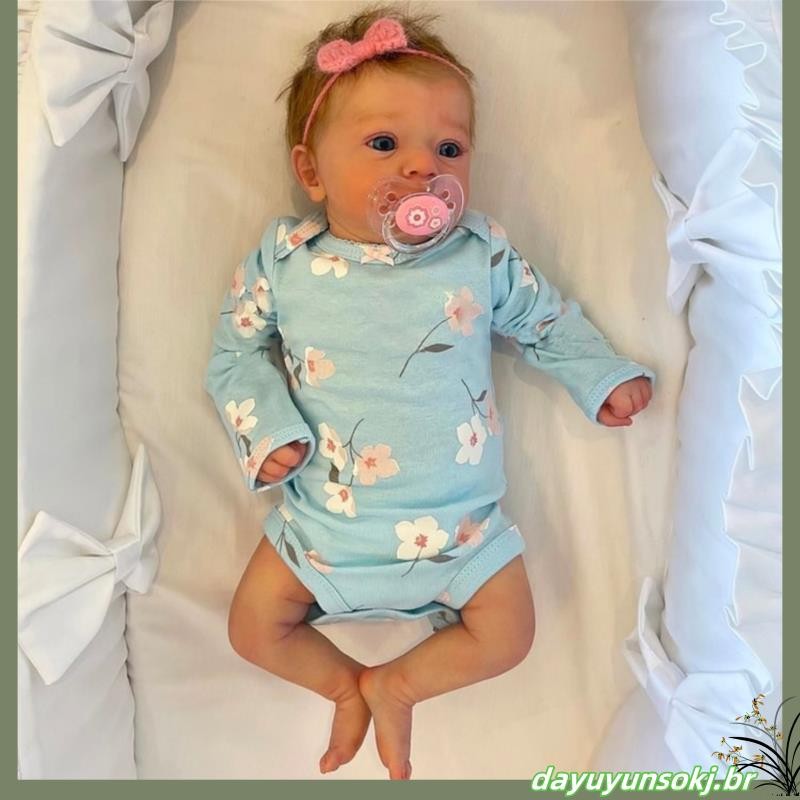 Bonecas Reborn Realistas-Bebê Recém-Nascido Realista De 18 Polegadas , Real Com Corpo Macio E Pesado , Conjunto De Prese