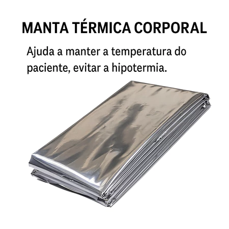Kit c/ 05 Manta Térmica Corporal Aluminizada de E ...
