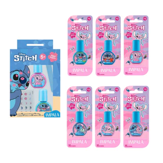 Kit Esmalte Impala Adesivos e Lixa Infantil Stitch Disney