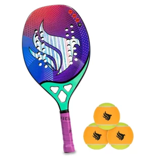 Kit Raquete De Beach Tennis Pichau Hawaiian Waves Face 3k Carbon + Kit Bolas de Beach Tennis Pichau, Com 3 Unidades em Oferta na Shopee