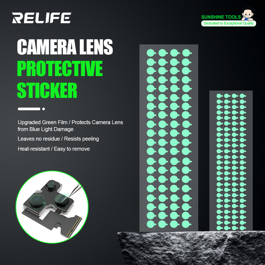 RELIFE 7/12mm Adesivo De Câmera Protetora Luz Azul Proteção Da Reparação Filme Verde Infravermelho Ponto Matriz Substitu