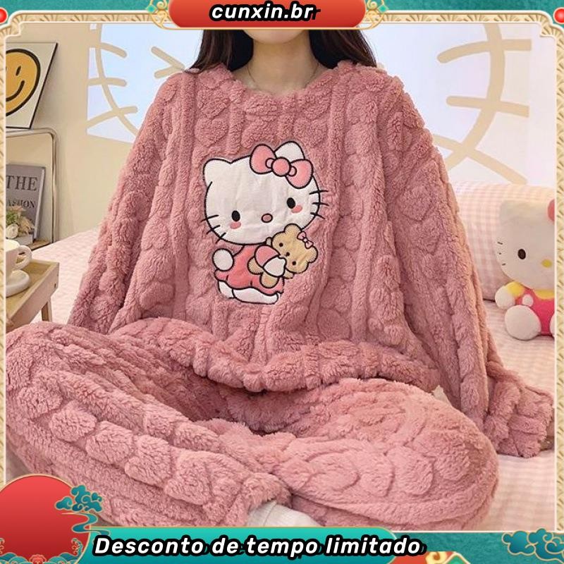 pijama pijamas femininos conjuntos inverno americano soft plus size de ...