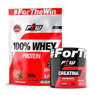 Kit Whey concetrado Refil 900gr + creatina 150g - FTW