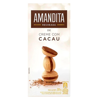 Amandita Wafer Recheado Chocolate 200g - Lacta
