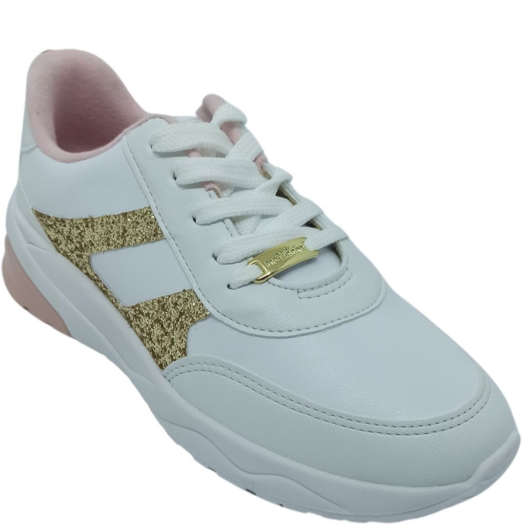 Sapatilha Feminina Sapatinho Dourado Molekinha Sapato Molekinha