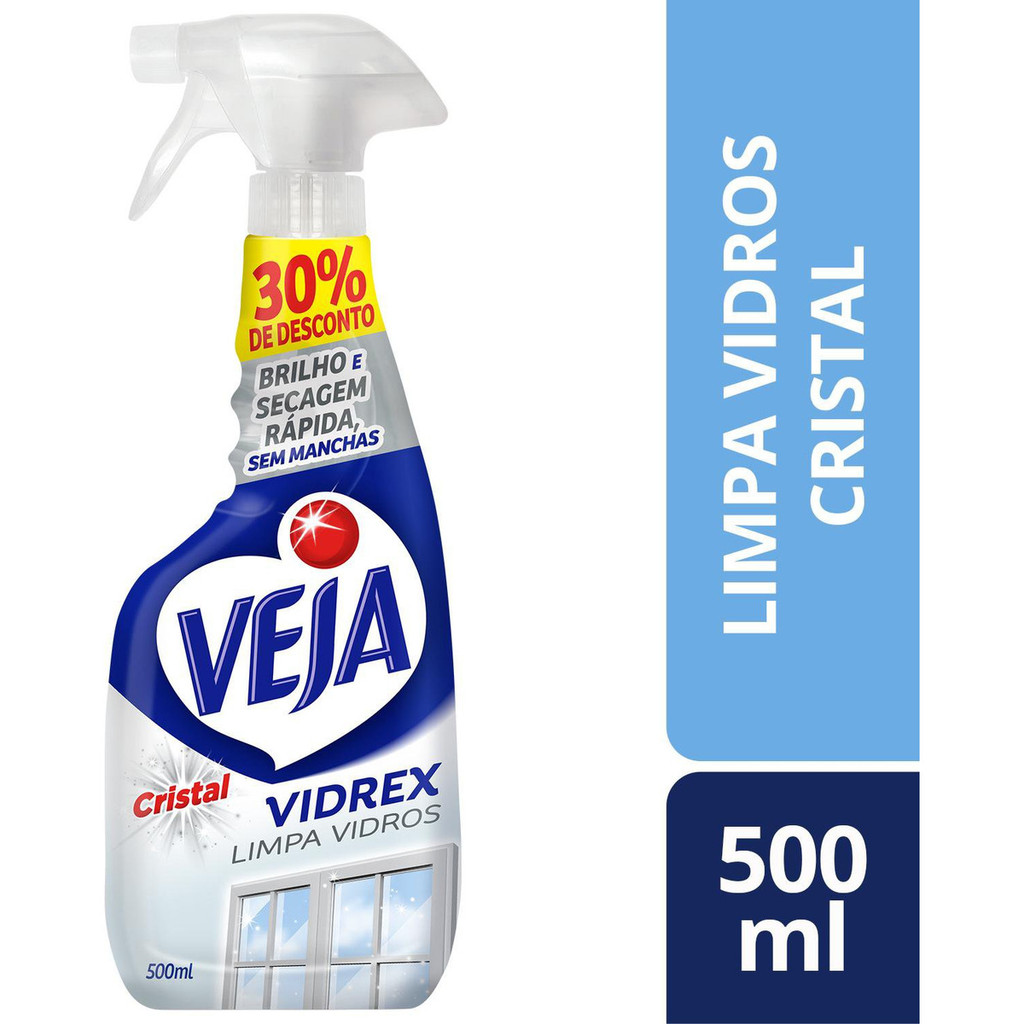Limpa Vidros Spray Veja Vidrex Cristal 500ml Oferta | Shopee Brasil