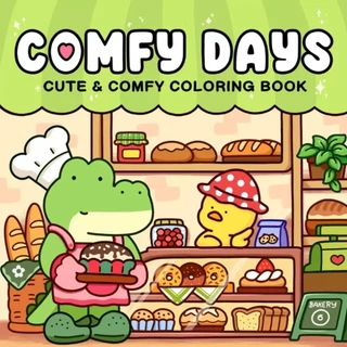 Livro de Colorir Cadernos de desenho para crianças e adultos Comfy Days -21*21 em Oferta na Shopee
