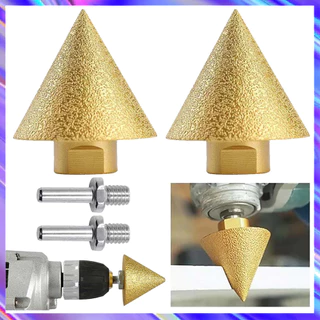 Broca de chanfradura de diamante de 2 peças para rebarbadora, broca de furo escareado de rosca M10 de 38 mm + Link