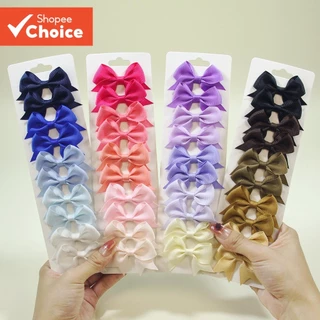 10 Pçs Fita De Gorgorão Arco Grampos De Cabelo Conjunto Colorido Artesanal Para Meninas Crianças Acessórios em Oferta na Shopee