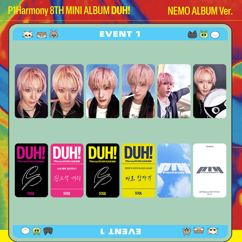 6pcs P1HARMONY DUH ! 8o Mini Álbum Photocards SW KTOWN4U