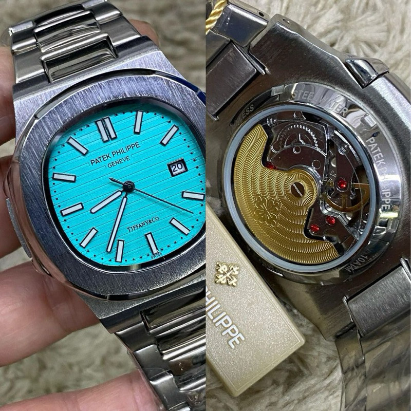 Relógio Masculino Patek Philippe Nautilus Tiffany fundo vidro