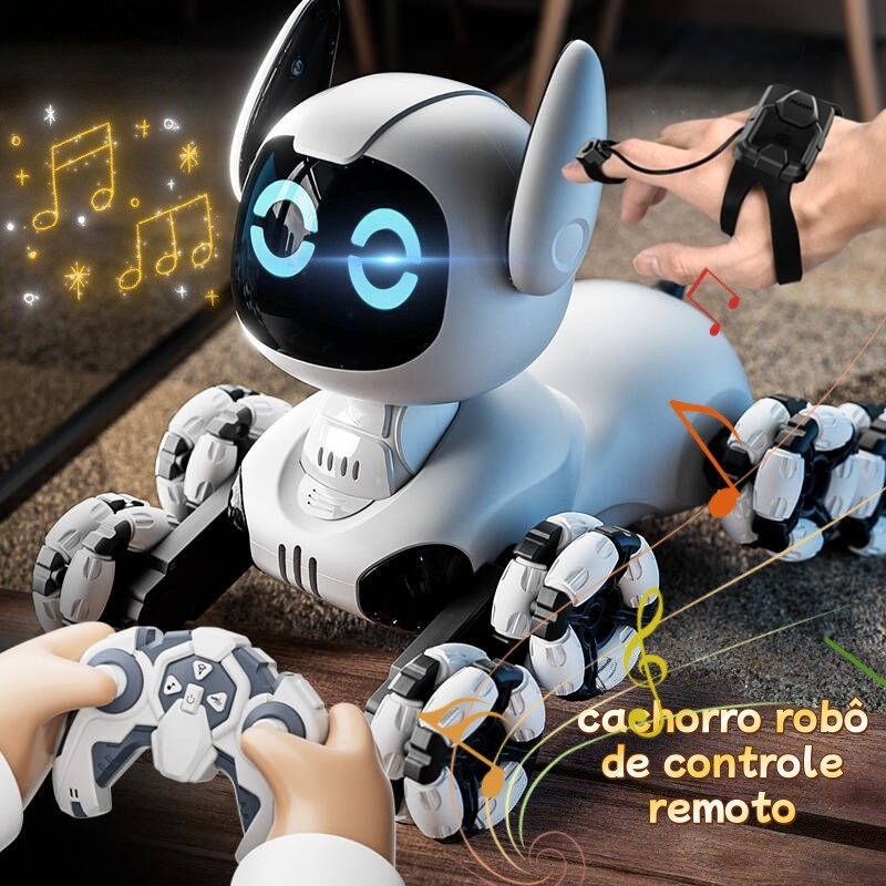 Robô Inteligente com Controle Remoto Brinquedo Cachorro Interativo com ...