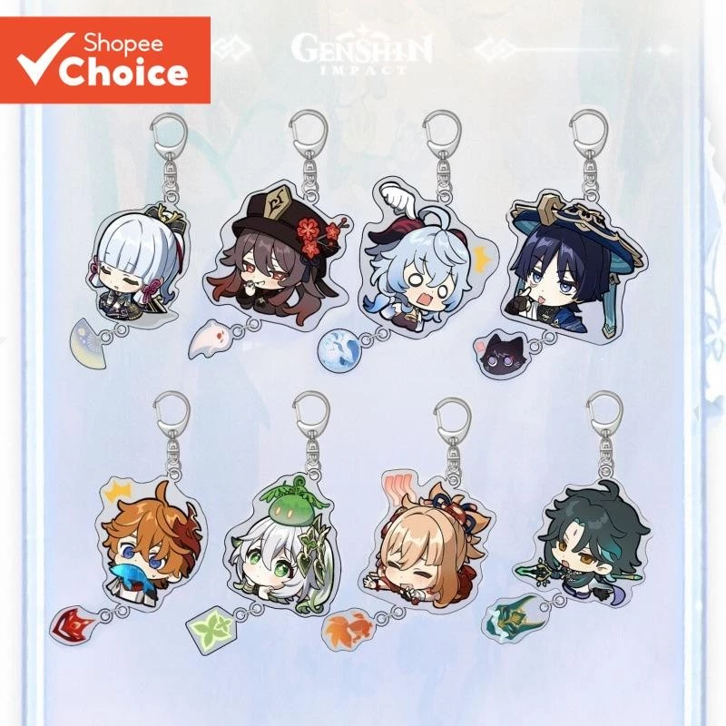 Chaveiro com Personagens de Genshin Impact