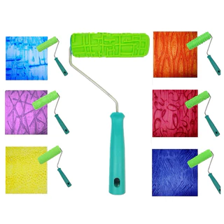 Rolo Textura Decorativa de Borracha C/Suporte Desenhos Diversos - Compel