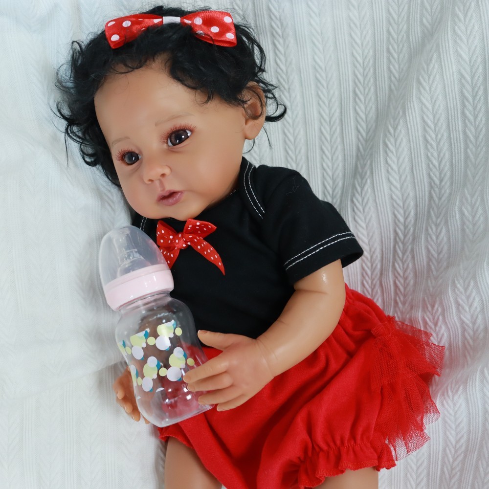 Bonecas Reborn Realistas-Boneca Realista De 45 Cm Para Recém-Nascidos Da Vida Real Com Membros Articulados E Kit De Alim