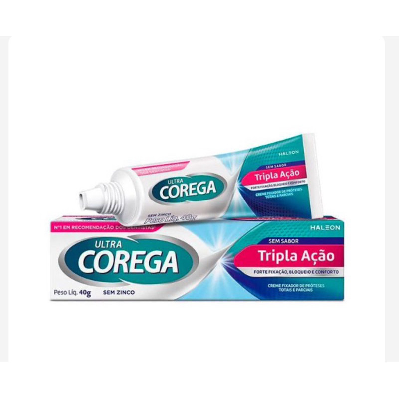 Corega Ultra Creme Sem Sabor Tripa Ação 40g | Shopee Brasil