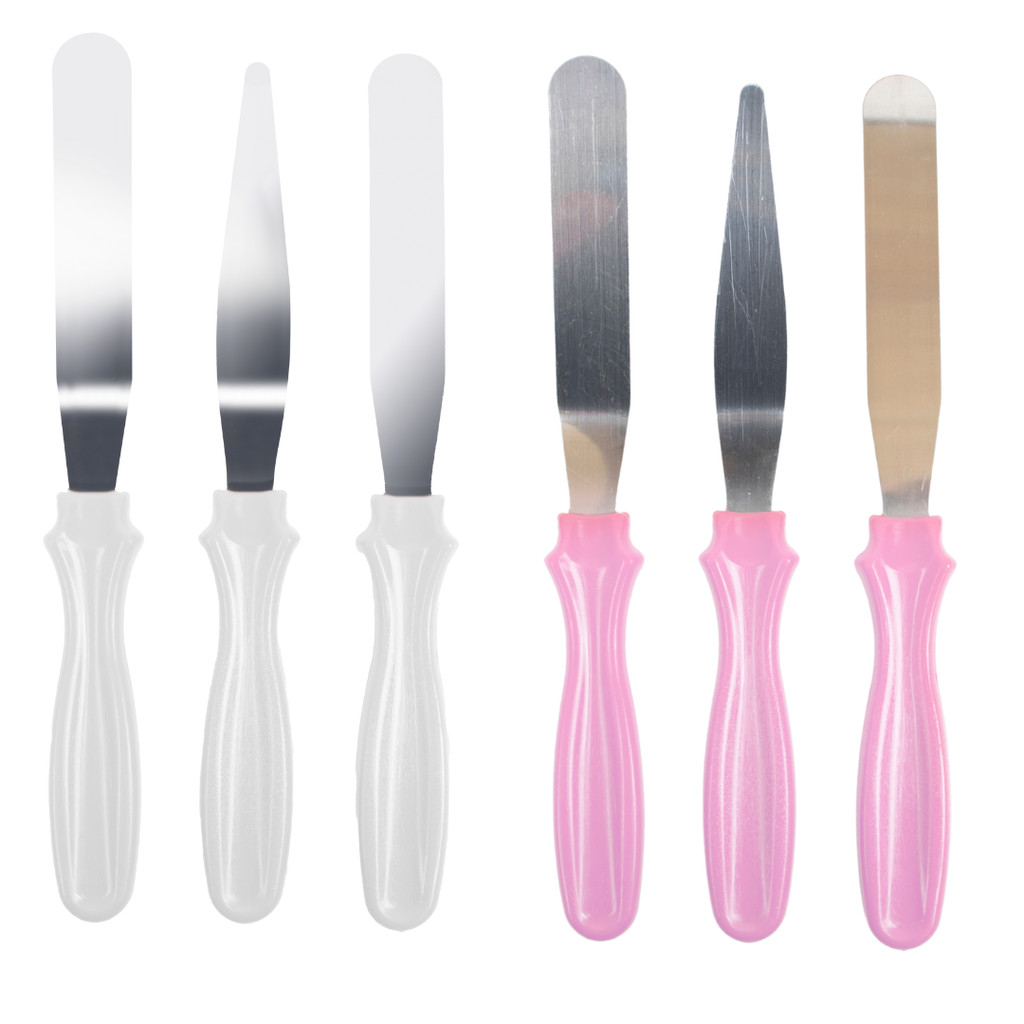 kit Espátulas Confeiteiro 3 Peças De Inox Decorativa Alisadora ...