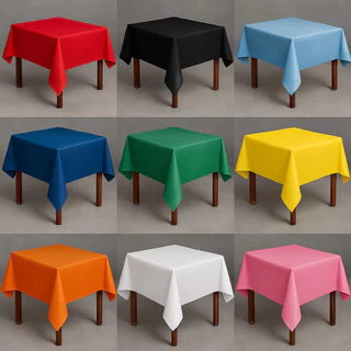 Kit 20 Toalhas TNT Quadrada 1,40x1,40 para Mesa de Festa – Aniversário, Eventos, Decoração