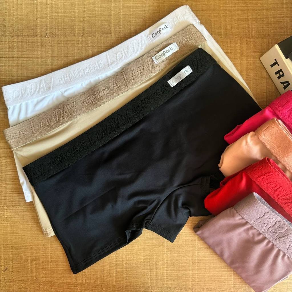 Kit 5 Cuecas Boxer Feminina Microfibra Moda Intima