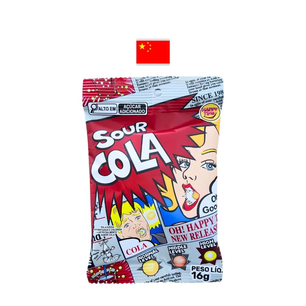 GL SUPER SOUR CANDY COLA 16g - Bala azeda sabor cola. Origem: China ...