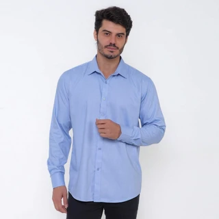 Camisa Masculina J.VER Linho E Algodão - Manga Longa Casual
