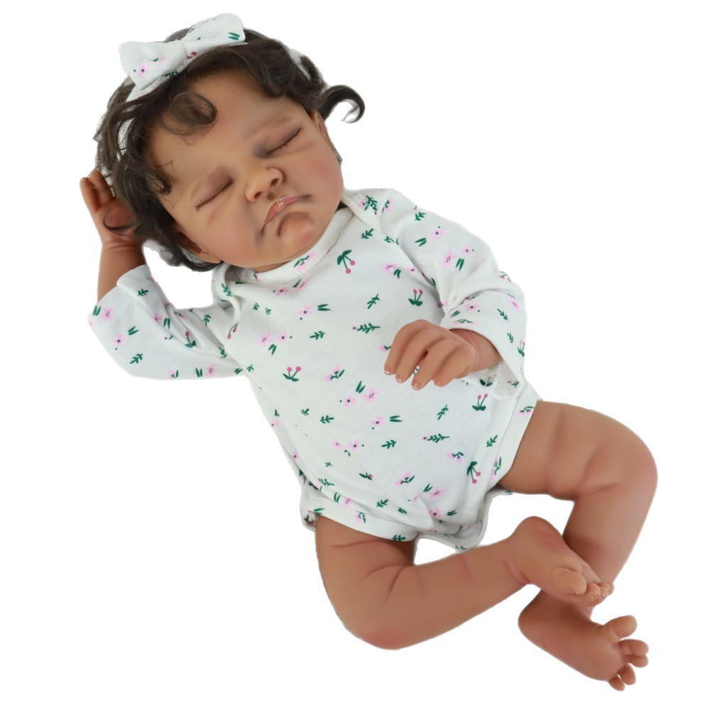 Bonecas Reborn Realistas-Menina De Silicone Recém-Nascida Realista De 18 Polegadas Com Vinil De Corpo Inteiro , Presente