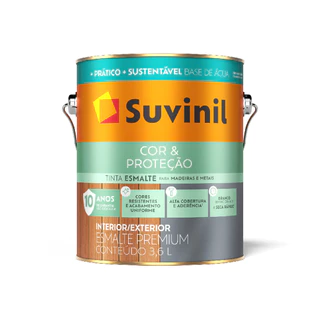 Tinta Esmalte Cor & Proteção Base Água Branco Acetinado 3,6L Suvinil