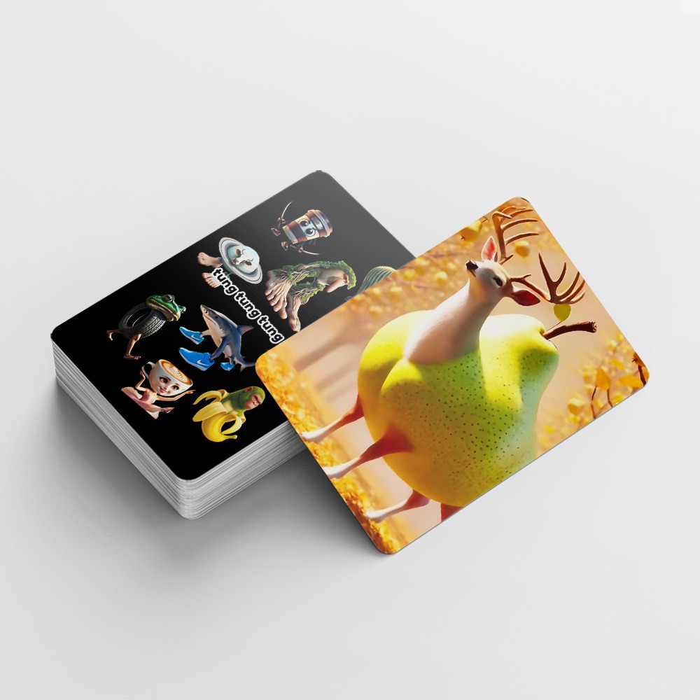 Cartas De Jogo Italianas Brainrot 92pcs Tung Sahur Lomcoard