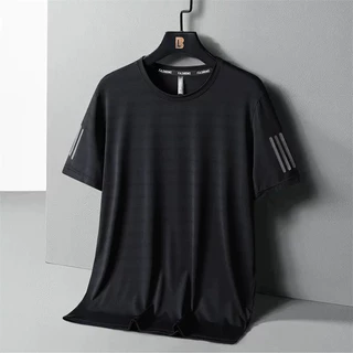 KIT 1-4 Camiseta de Manga Curta de Secagem Rápida para Homens, Top de Meia Manga de Fitness de Verão, Camiseta Casual em Oferta na Shopee