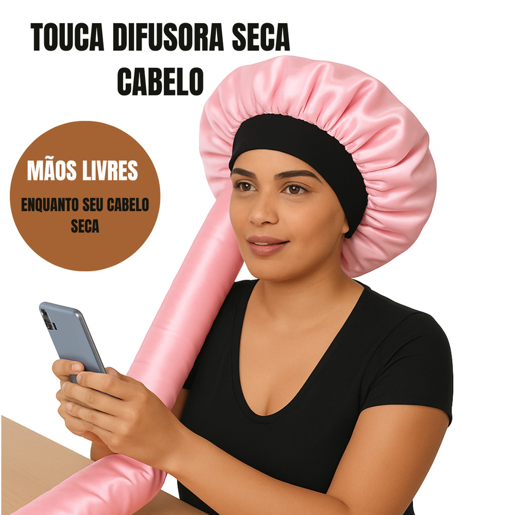 Anny Beleza Touca de Cetim Difusora Seca Cabelo - Toca de Cetim Seda ...