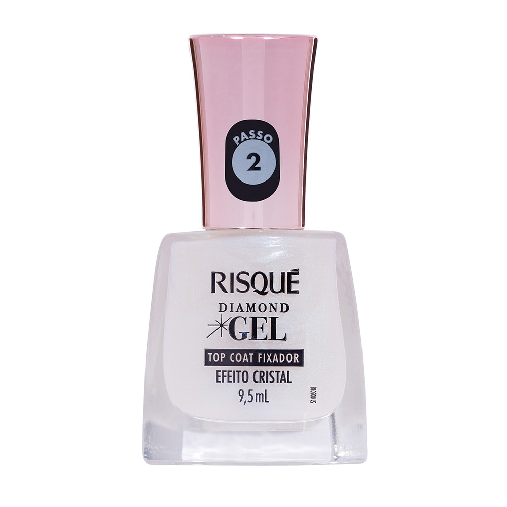 Top Coat Fixador Efeito Cristal Risqué Diamond Gel 9,5ml | Shopee Brasil