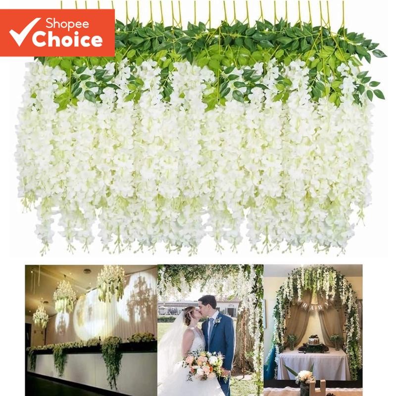 Flores Artificiais De Glicínia