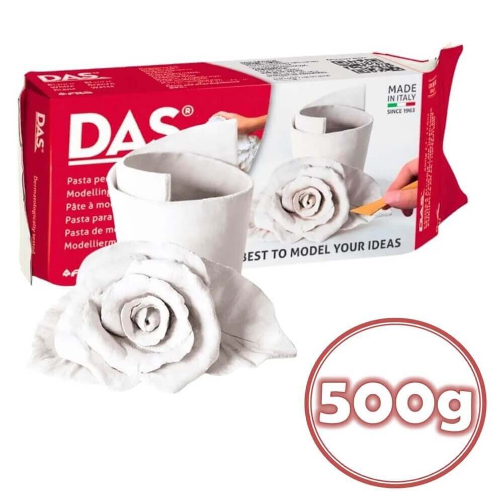 Ceramica Fria para Modelar 500g Branca - DAS