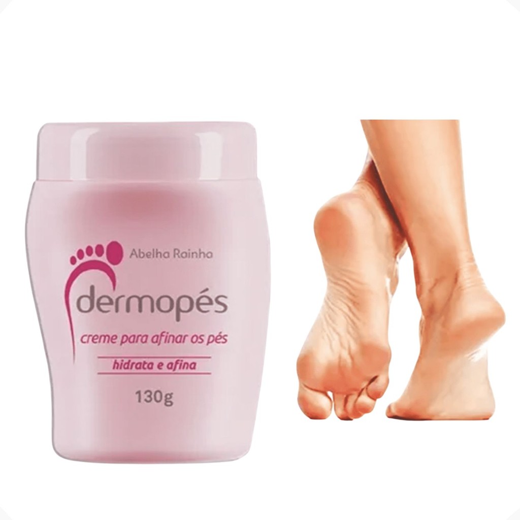 Creme Para Afinar Os Pés Hidrata e Afina Dermopés Abelha Rainha 130g ...