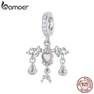 Bamoer 925 Prata Esterlina Charme Libra Pingente DIY Para Pulseira Presentes Mulheres em Oferta na Shopee