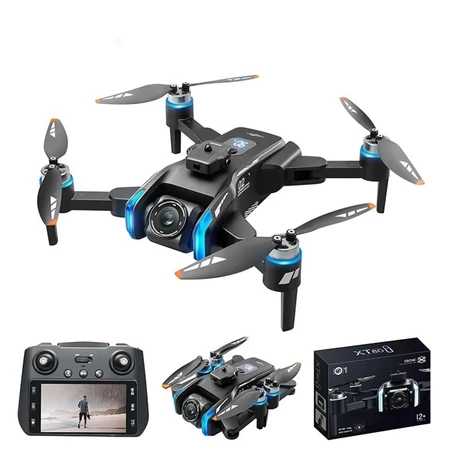 Drone XT808 com Tela – Câmera GPS, Wi-Fi FPV Motor Brushless, Evita Obstáculos