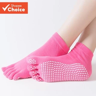 Meias Femininas De Ioga De Cinco Dedos De Cor Sólida – De Chão De Dança Com Divididos Aderência Antiderrapante , Lavávei em Oferta na Shopee