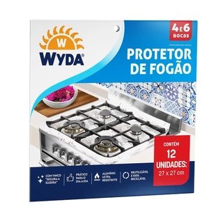 Protetor Alumínio para Fogão Wyda 27cmx27cm - 30 Embalagens com 12 Unidades em Oferta na Shopee